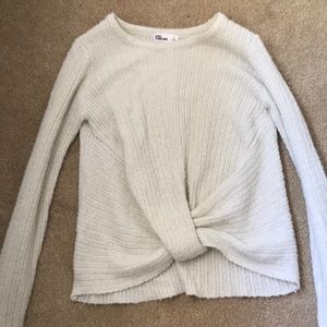 super cute glittery front tye sweater!